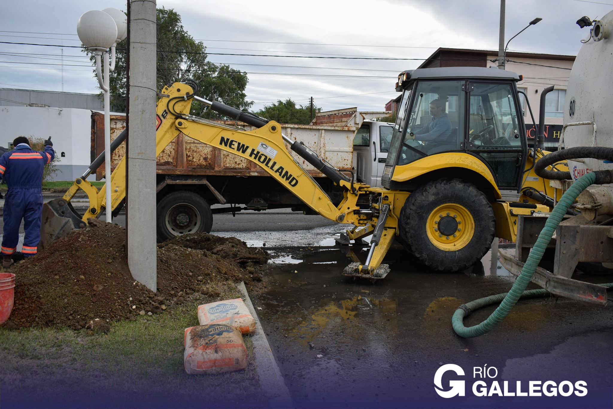 sistema pluvial en la Avenida San Martín